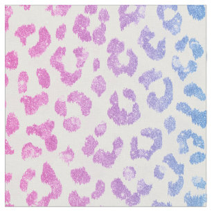 Tecido Padrão de estampa de leopardo rosa brilhante femin