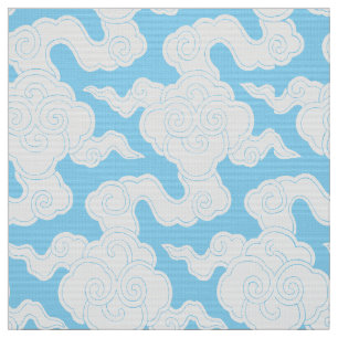 Tecido Padrão de Estêncil de Nuvens Japonesas Ise Katagam
