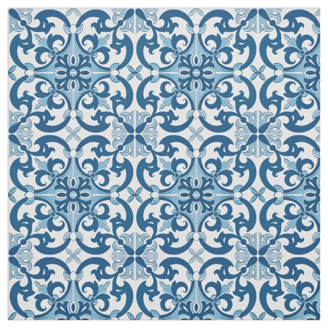 Tecido Padrão de estilo Azulejo Fleur De Lis (Modelo)