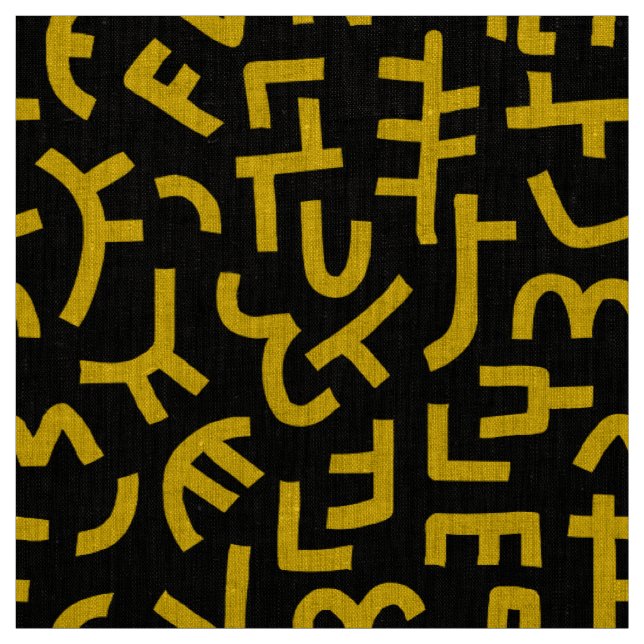 Tecido Padrão de estilo Kuba 121019 - âmbar em preto (Modelo)