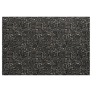 Tecido Padrão de estilo Kuba 280922 - Preto