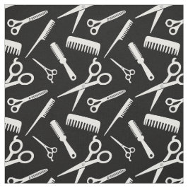 Tecido Padrão de Estilos de Cabelo Moderno Branco