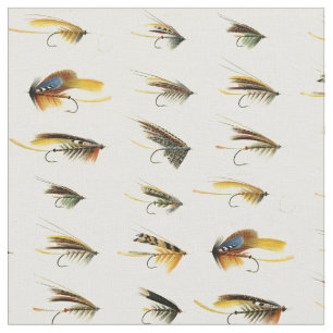 Tecido Padrão de Estirpes de Pesca Vintage