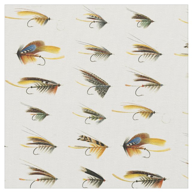 Tecido Padrão de Estirpes de Pesca Vintage (Detalhe)