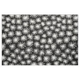 Tecido Padrão de estrelas - branco sobre preto