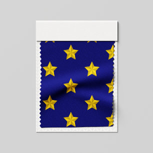 Tecido Padrão de estrelas Douradas, Marinho azul, exclusi