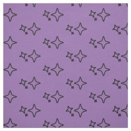 Tecido Padrão de Estrelas Estéticas Roxas