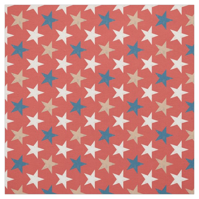Tecido Padrão de Estrelas Patrióticas Americanas (Modelo)
