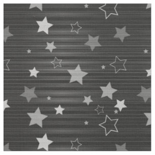 Tecido Padrão de estrelas pretas