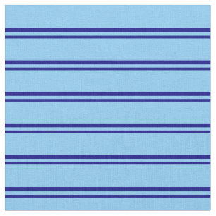 Tecido Padrão de Faixa Azul e Azul Céu Claro