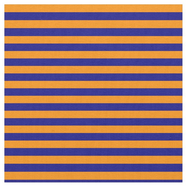 Tecido Padrão de Faixa Laranja Azul e Escura (Detalhe)