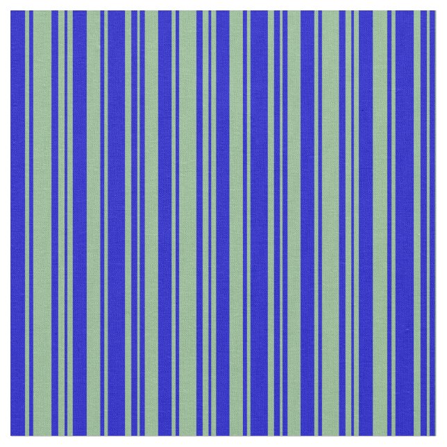 Tecido Padrão de Faixa Verde Azul e Escuro (Detalhe)