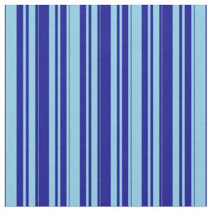 Tecido Padrão de faixas coloridas azul-céu e azul escuro