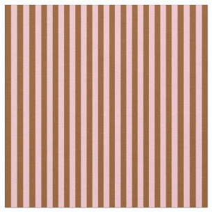 Tecido Padrão de faixas cor castanho e rosa