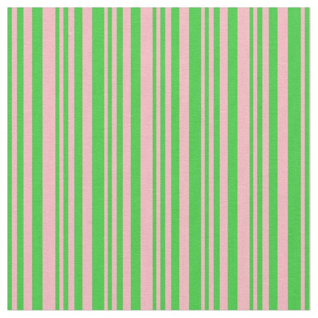 Tecido Padrão de faixas de verde limão e Rosa claro (Detalhe)