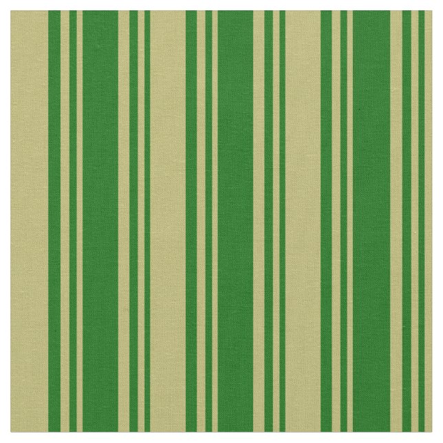 Tecido Padrão de faixas/linhas de Khaki verde e escuro (Detalhe)