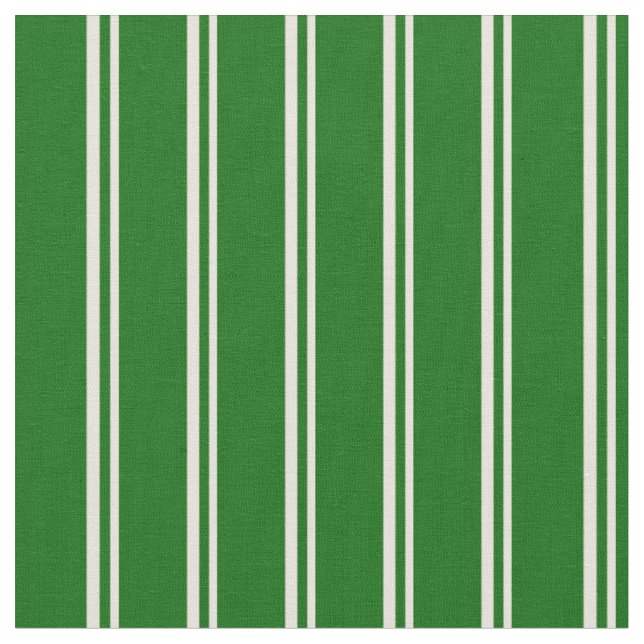 Tecido Padrão de faixas/linhas verdes beges e escuras (Detalhe)