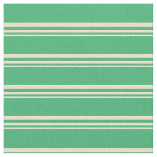 Tecido Padrão de faixas/linhas verdes do Tan e do Sea