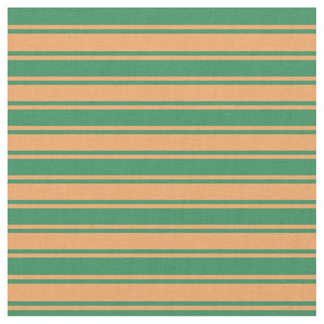 Tecido Padrão de faixas/linhas verdes marrom e mar (Detalhe)