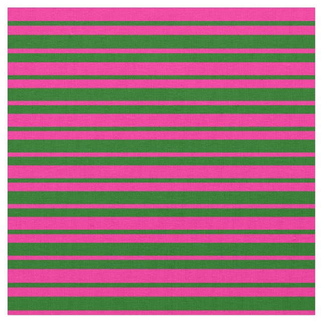 Tecido Padrão de faixas verdes cor-de-rosa e escuras (Detalhe)