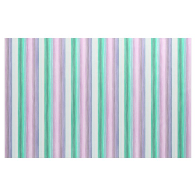 Tecido Padrão de faixas verdes de minúsculas roxas violet (Fat Quarter)