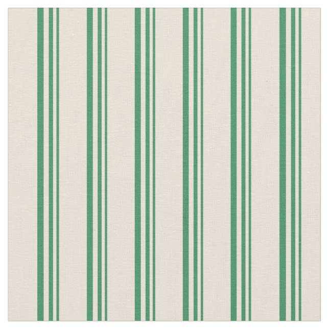 Tecido Padrão de faixas verdes no mar e bisque (Detalhe)