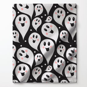 Tecido Padrão de Fantasma Divertido Halloween