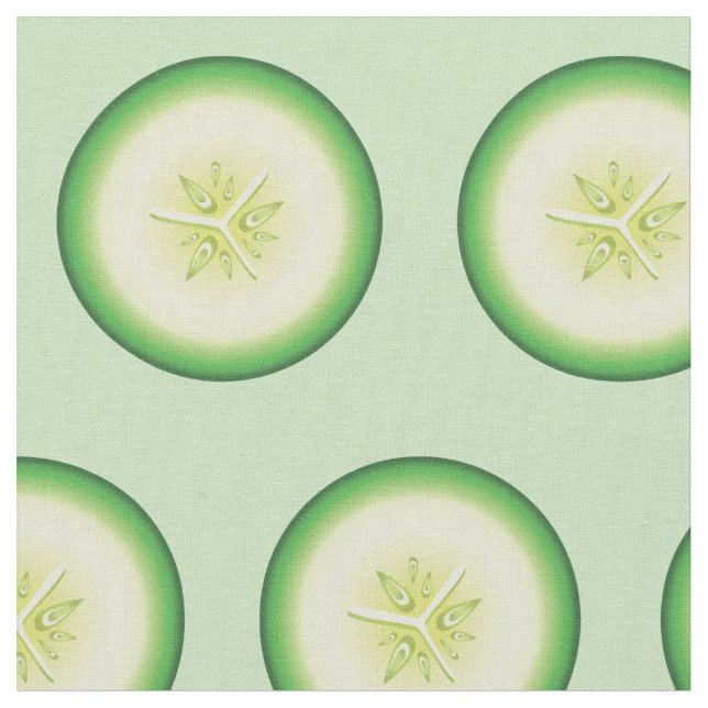 Tecido Padrão de Fatias de Pepino (Detalhe)