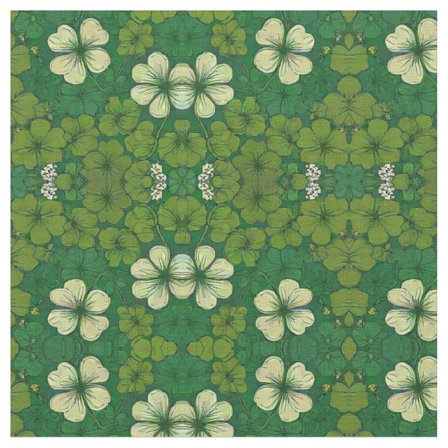 Tecido Padrão de Feriado - Rua. Shamrock do Dia de Patric (Detalhe)