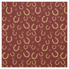 Tecido padrão de ferraduras em ouro