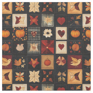 Tecido Padrão de Filtro de Arte Folk Denim   Patch Rustic