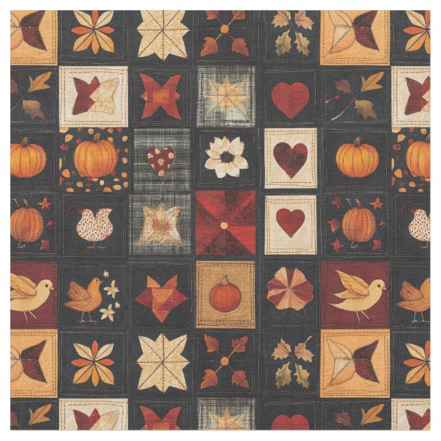 Tecido Padrão de Filtro de Arte Folk Denim | Patch Rustic (Detalhe)