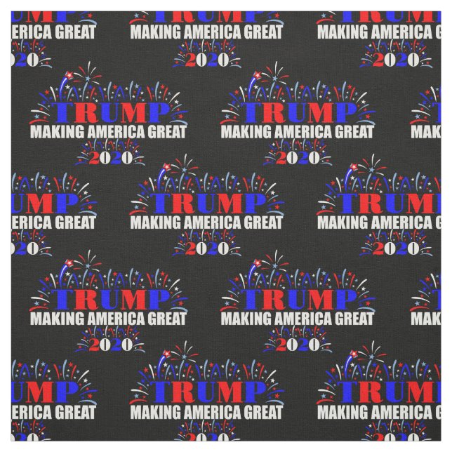 Tecido Padrão de Firework do Patriotic Trump 2020 (Modelo)