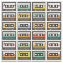 Padrão de fita de combinação de cassetes de música