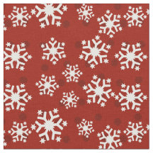 Padrão de Floco de Neve Vermelho e Branco