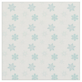 Tecido Padrão de Flocos de Neve Azul e Branco