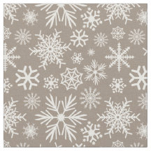 Padrão de Flocos de Neve de Inverno Mocha Chic Aco