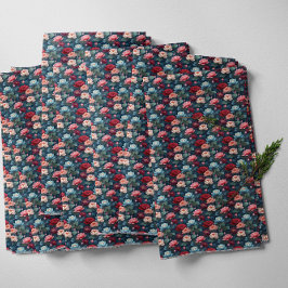 Tecido Padrão de Flor de Lotus Moderno Elegante