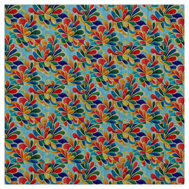 Tecido Padrão de Flor de Pétala de Arco-Íris Vibrante (Modelo)