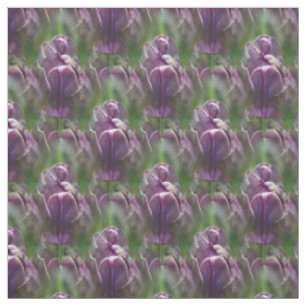 Tecido Padrão de Flor de Tulipa Roxa da Natureza