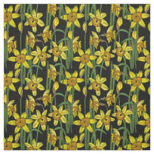 Tecido Padrão de Flor Narciso Amarelo dos Daffodils em Pr