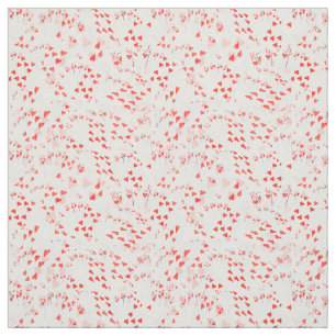 Tecido Padrão de Flush Coração Real,