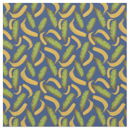 Tecido Padrão de Folha de Banana Azul Tropical