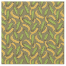 Tecido Padrão de Folha de Banana Verde Tropical