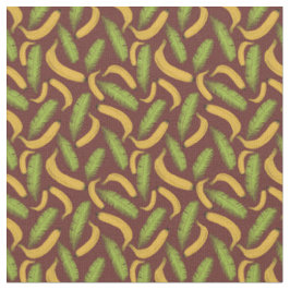 Tecido Padrão de Folha de Banana Vermelha Tropical