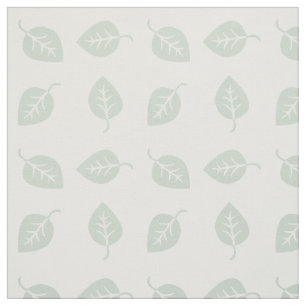 Tecido Padrão de Folha de Mint Cute