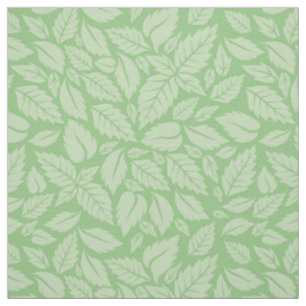 Tecido Padrão de Folhas de Mint