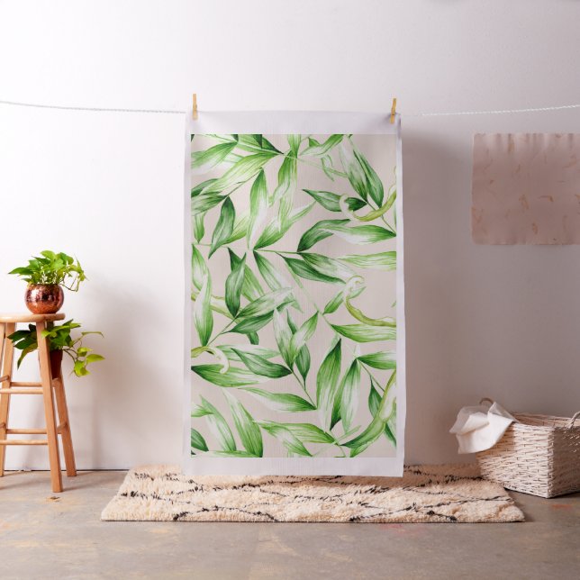 Tecido Padrão de Folhas Tropicais (In Situ)