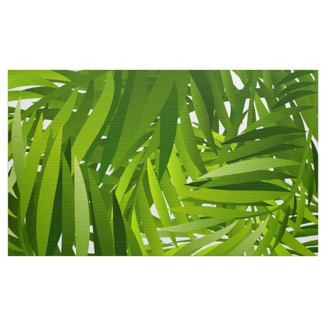 Tecido Padrão de folhas verdes (Jarda)