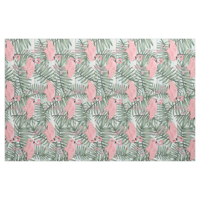 Tecido Padrão de Folhetos de Palma de Flamingoes Cor-de-R (Fat Quarter)
